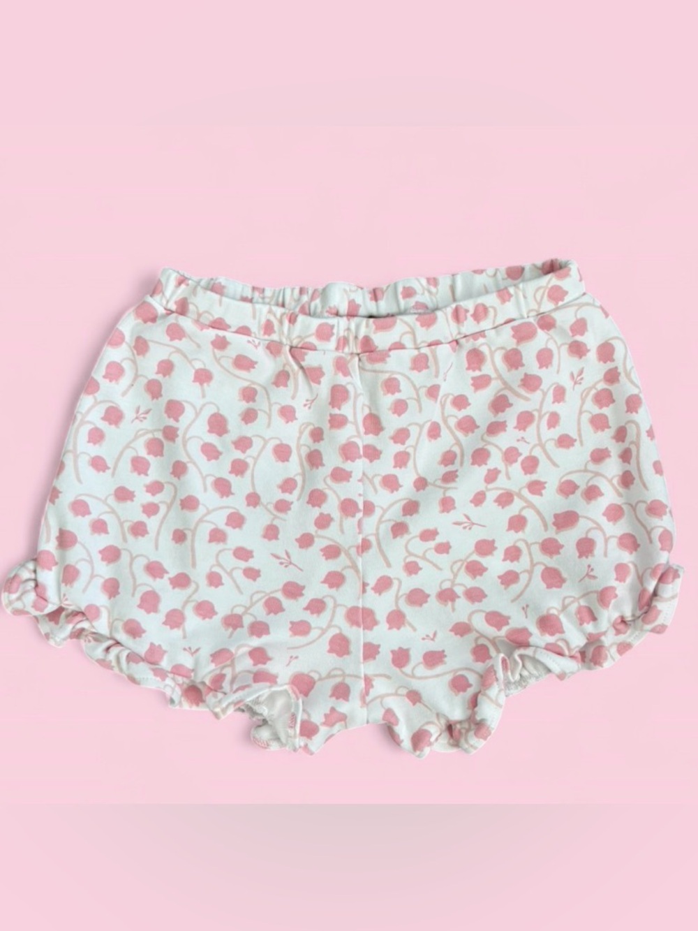 The Beaufort Bonnet Company Pink Floral Ruffle Bubble Shorts girls size 10